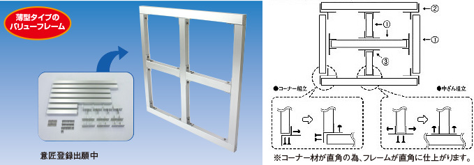 制作カンタン！直角カットし止めるだけ！バリューフレーム30