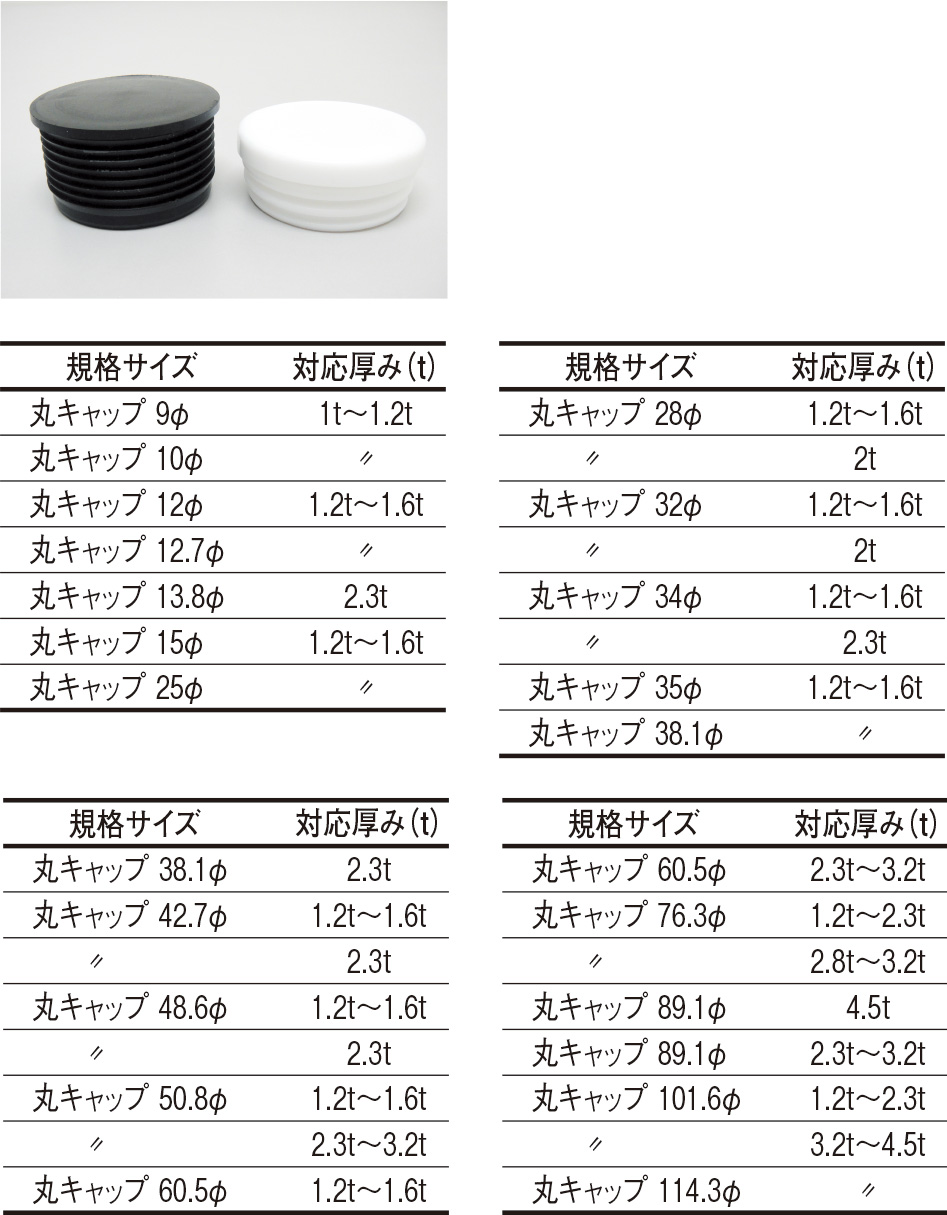 角パイプ用 樹脂キャップ